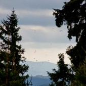 Latanie z Czeszki - startowisko, Widok na Srebrną Górę.