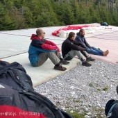 Cerna Hora - Jarkowice Paragliding Fly, Startowisko w oczekiwaniu na zająca.