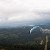 Zbyszek nad kolejką linową.