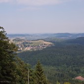 Widok ze startowiska, Dzikowiec Paragliding Fly Boguszów - Gorce