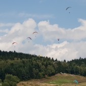 Mieroszów 2014-07-13, Latanie na paralotni w Mieroszowie