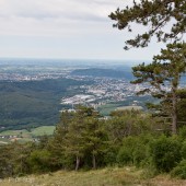 Lijak dzień trzeci i pierwsza próba przelotu., Widoczność dziś wyjątkowo dobra, w oddali Novagorica.
