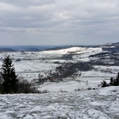 Klin - Andrzejówka Paragliding, Widok ze startu na północ ( Wałbrzych )