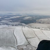 Zimowy Klin-Andrzejówka Paragliding Fly, Widok w kierunku Dzikowca