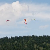 Mieroszów 2014-07-13, Latanie na paralotni w Mieroszowie