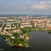 W trasie do Jeziorowskich, Ełk z lotu wiatrakowca