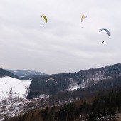 Głuszyca - Grzmiąca - paralotnie