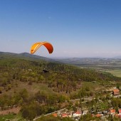 Srebrna Góra i paralotnie.